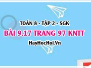 Bài 9.17 trang 97 Toán 8 Tập 2 Kết nối tri thức